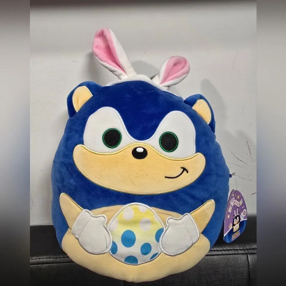 Easter New Release Squishmallows Sonic the Hedgehog With Bunny Ears 12" Plush